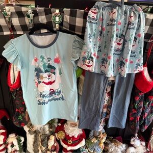 Boutique FROSTY THE SNOWMAN Christmas Holiday Outfit girls 14/16